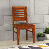 Due Solid Sheesham Wood Chair (Natural Finish)